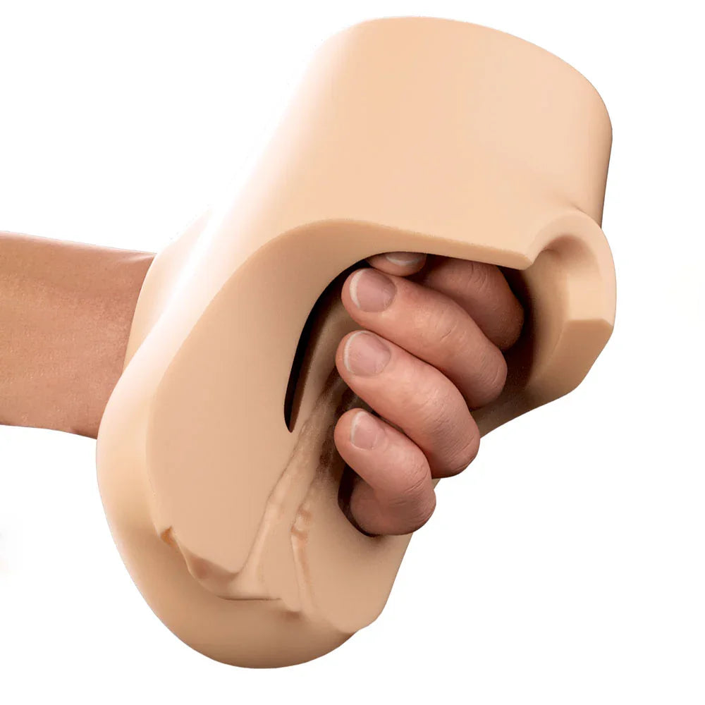 PDX Plus Double Pounder Vibrating Squeeze Stroker - - USB Rechargeable Vibrating Vagina Stroker - Take A Peek