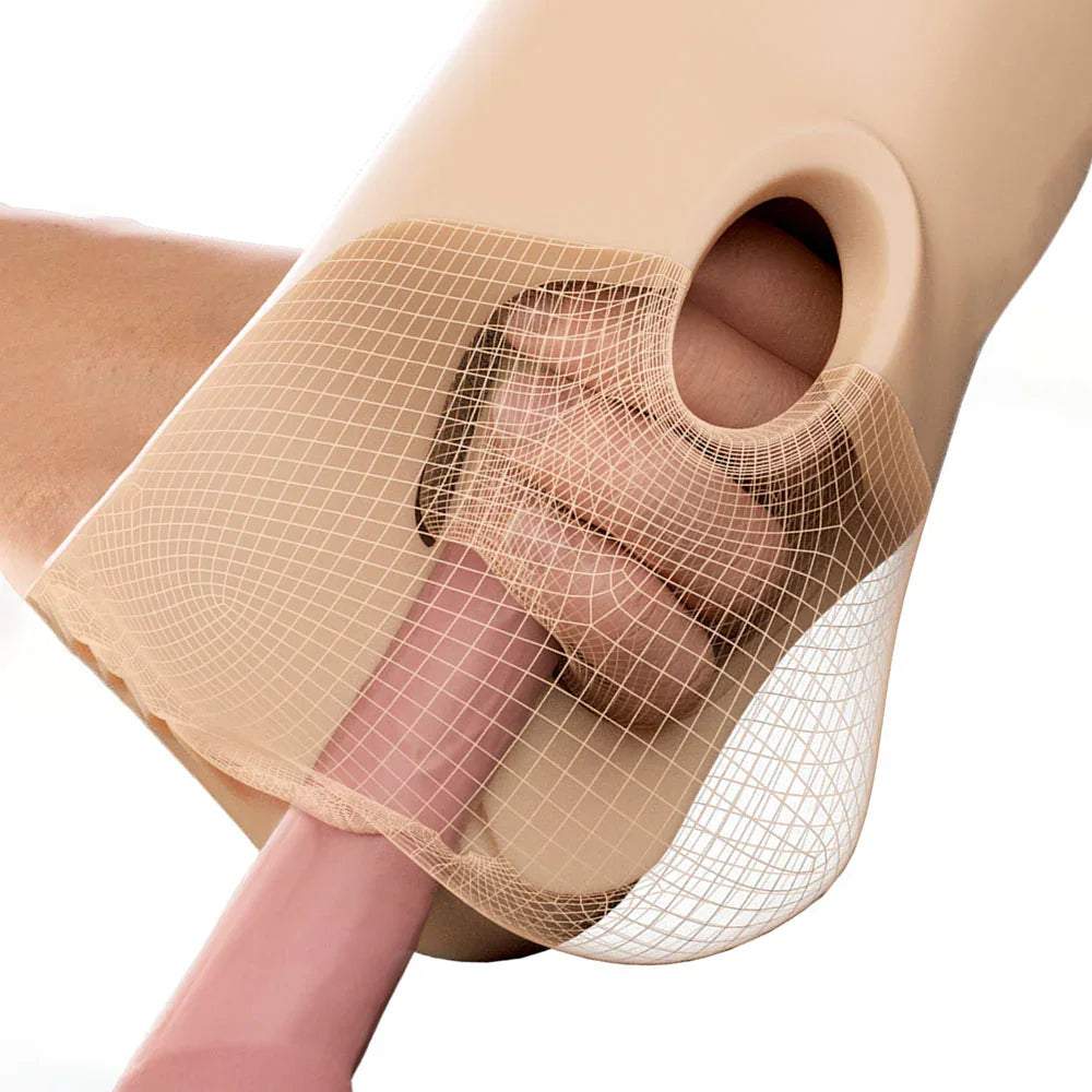 PDX Plus Double Pounder Vibrating Squeeze Stroker - - USB Rechargeable Vibrating Vagina Stroker - Take A Peek