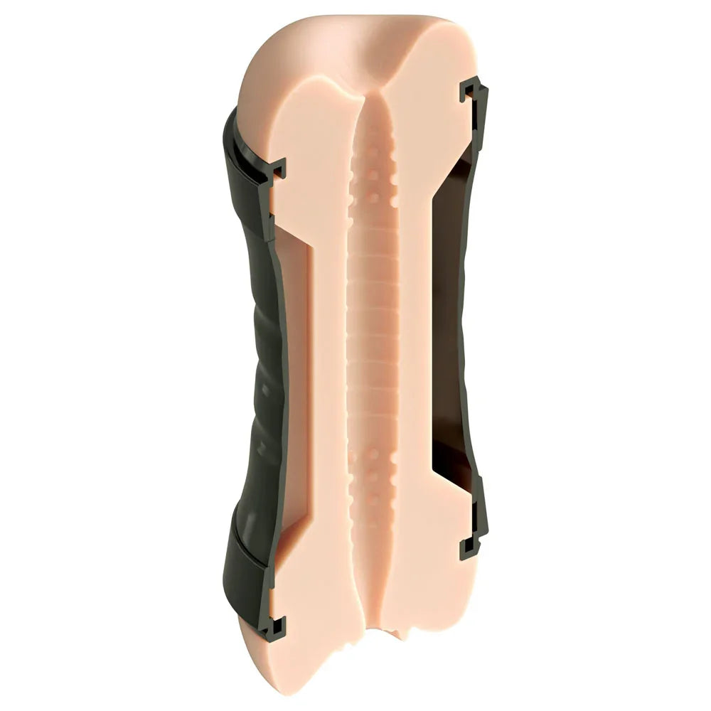 PDX Wet Pussies Super Flip-A-Pussy Over - Light - Dual Ended Stroker (Vagina & Ass) - Take A Peek
