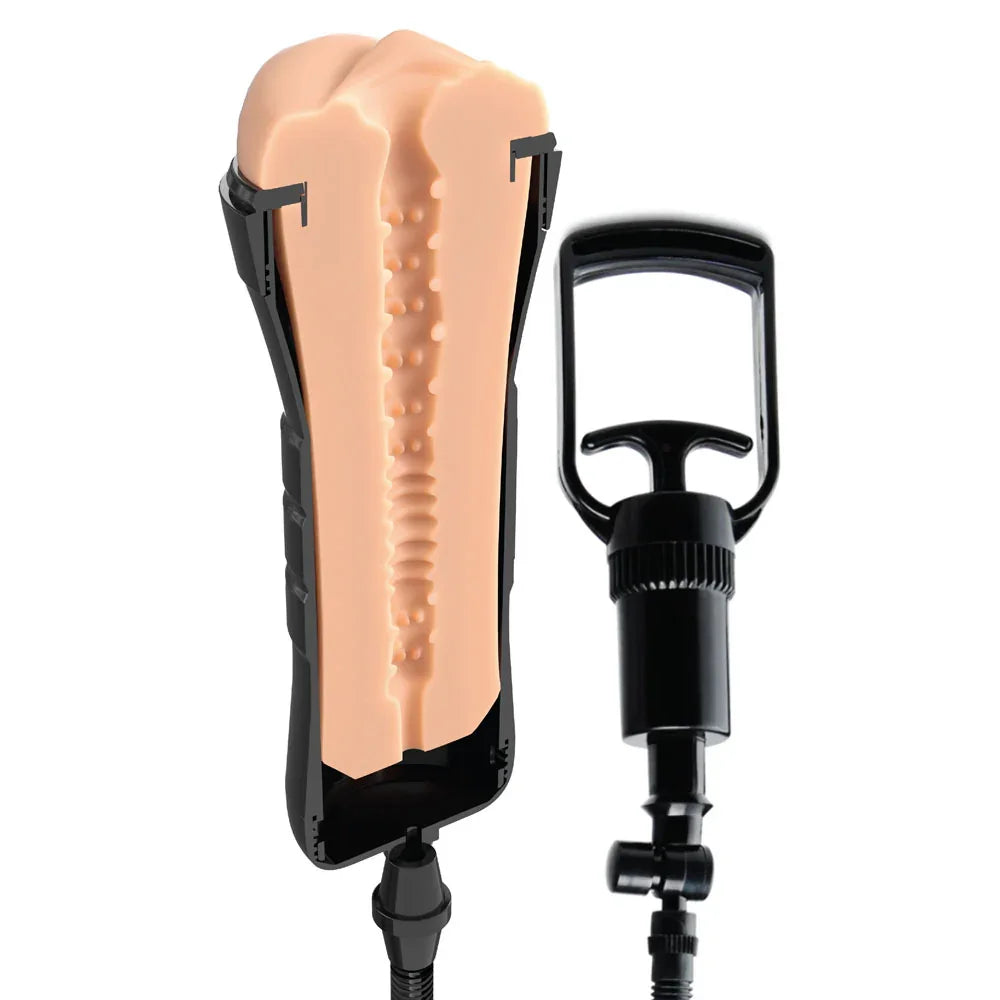 PDX Wet Pussies Super Sucker XXL Stroker - - Vagina Stroker with Suction Pump - Take A Peek