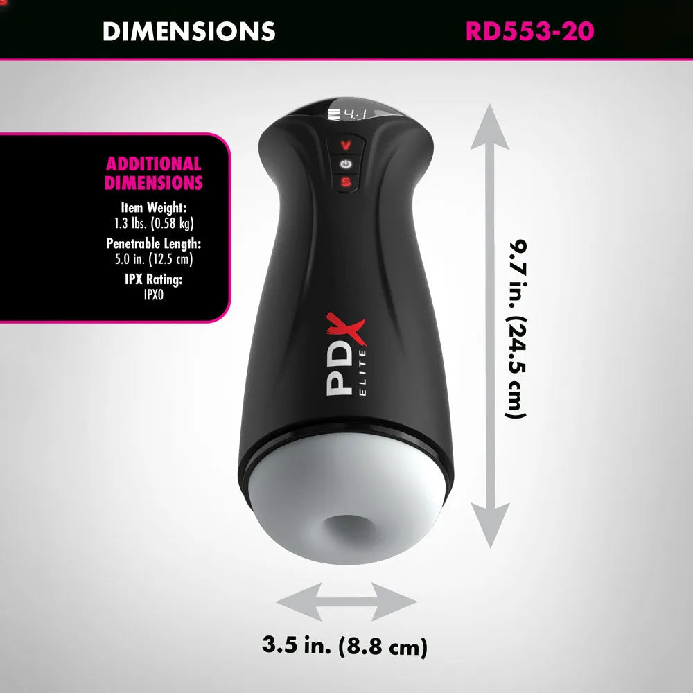 PDX Elite Fuck-Gasm - Flesh - USB Rechargeable Sucking & Vibrating Auto Stroker - Take A Peek