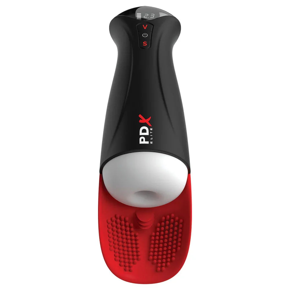 PDX Elite Fap-O-Matic Pro XL - /Red - USB Rechargeable Auto Stroker - Take A Peek