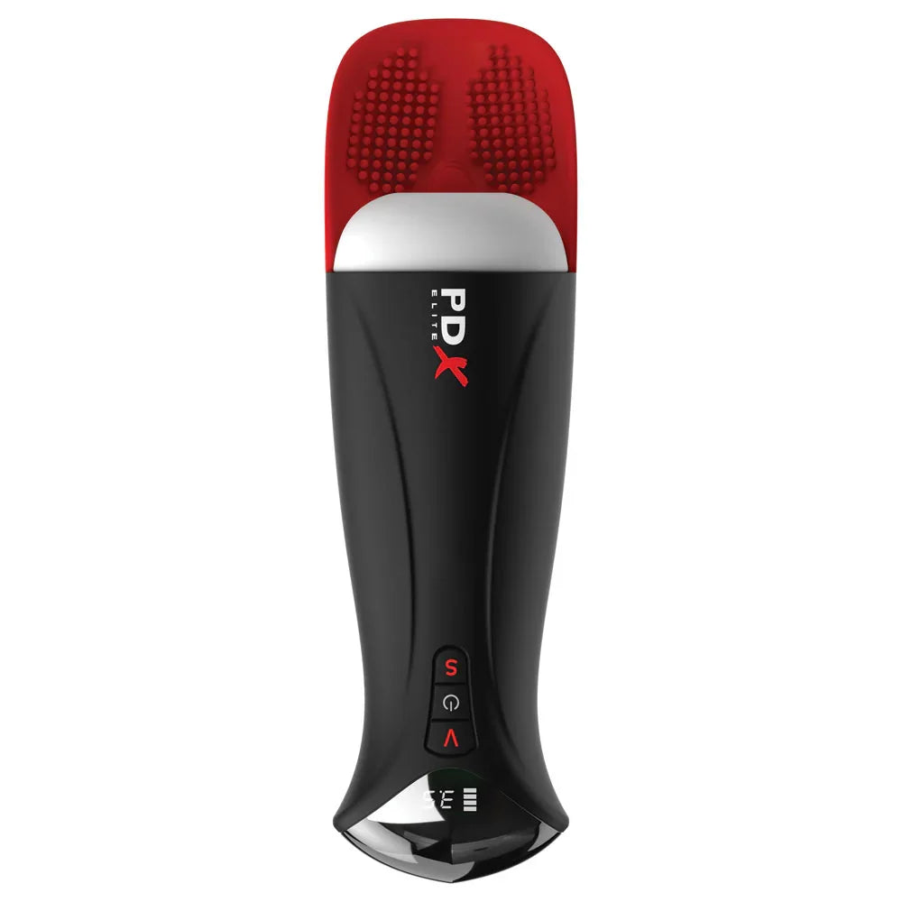 PDX Elite Fap-O-Matic Pro XL - /Red - USB Rechargeable Auto Stroker - Take A Peek
