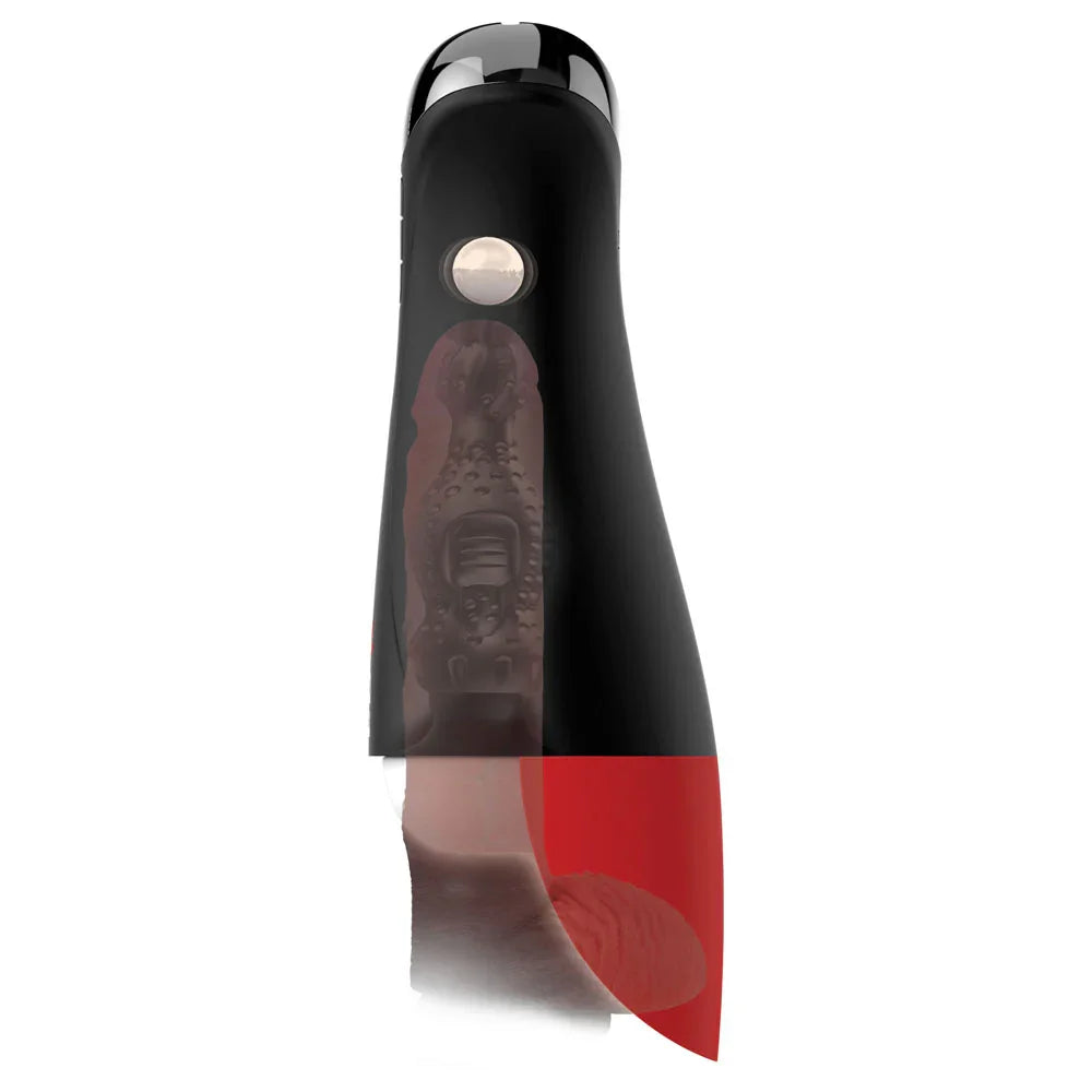 PDX Elite Fap-O-Matic Pro XL - /Red - USB Rechargeable Auto Stroker - Take A Peek