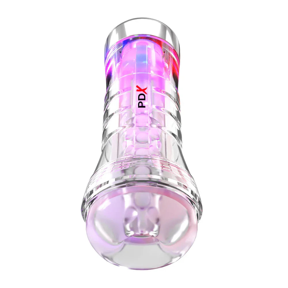 PDX Elite ViewTube XXL LED Stroker - Clear Stroker with LED Lights - Take A Peek