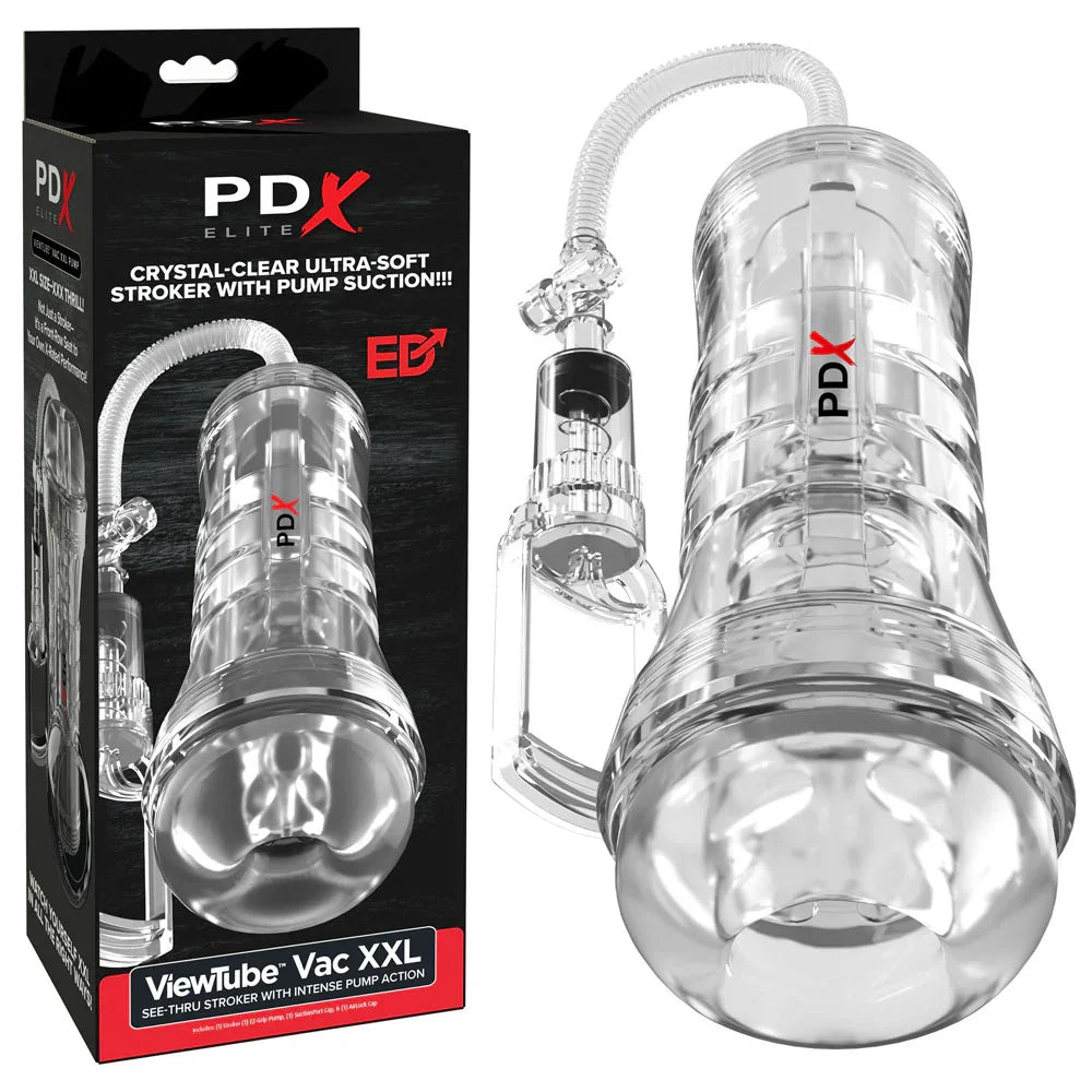 PDX Elite ViewTube Vac XXL Pump Stroker - Vagina Stroker with Suction Pump - Take A Peek