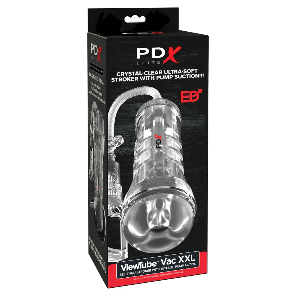PDX Elite ViewTube Vac XXL Pump Stroker - Vagina Stroker with Suction Pump - Take A Peek