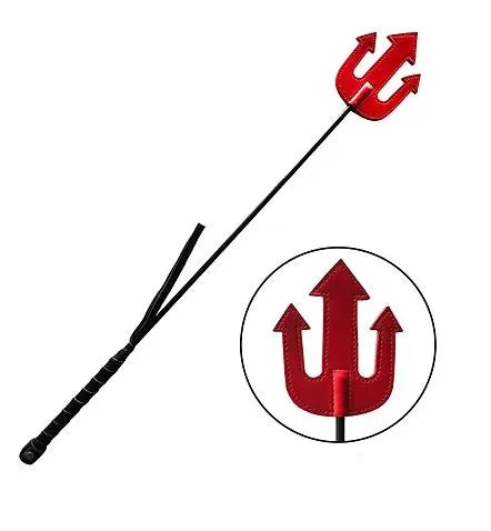 ROUGE LEATHER DEVILS RIDING CROP RED - Take A Peek