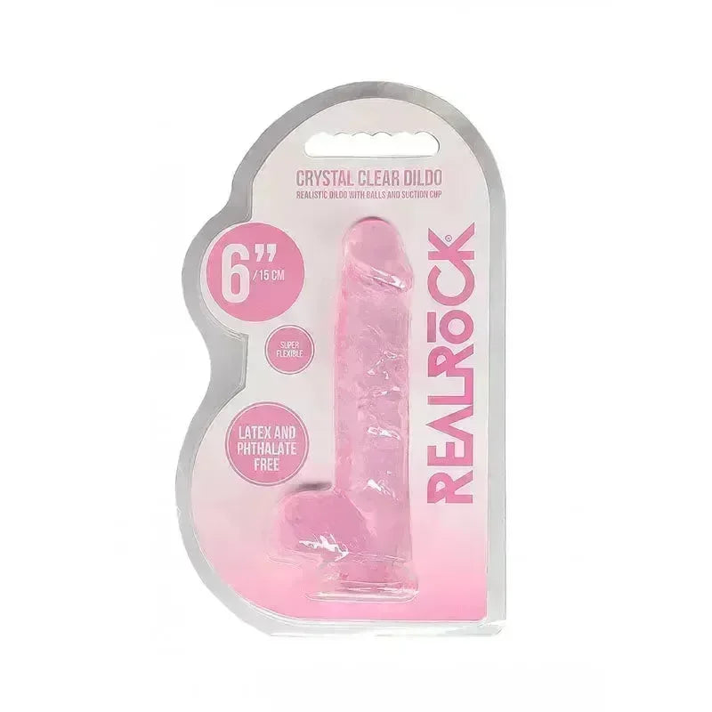 REALROCK 6'' Realistic Dildo With Balls - 15.2 cm Dong - Take A Peek