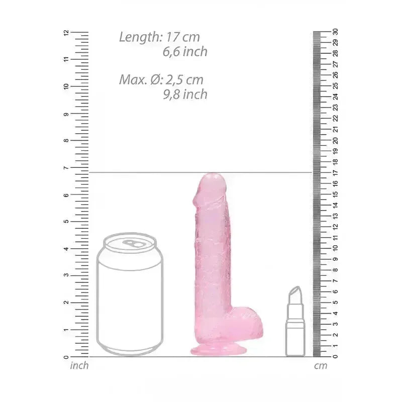 REALROCK 6'' Realistic Dildo With Balls - 15.2 cm Dong - Take A Peek
