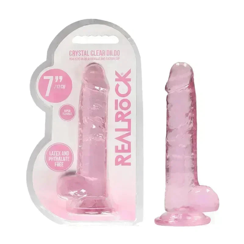 REALROCK 7'' Realistic Dildo With Balls - 17.8 cm Dong - Take A Peek