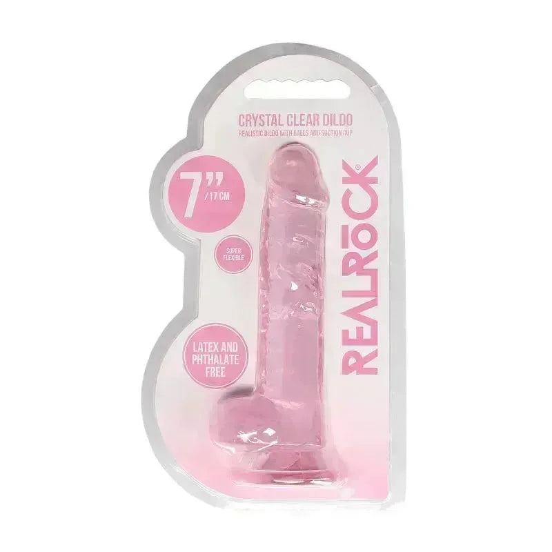 REALROCK 7'' Realistic Dildo With Balls - 17.8 cm Dong - Take A Peek