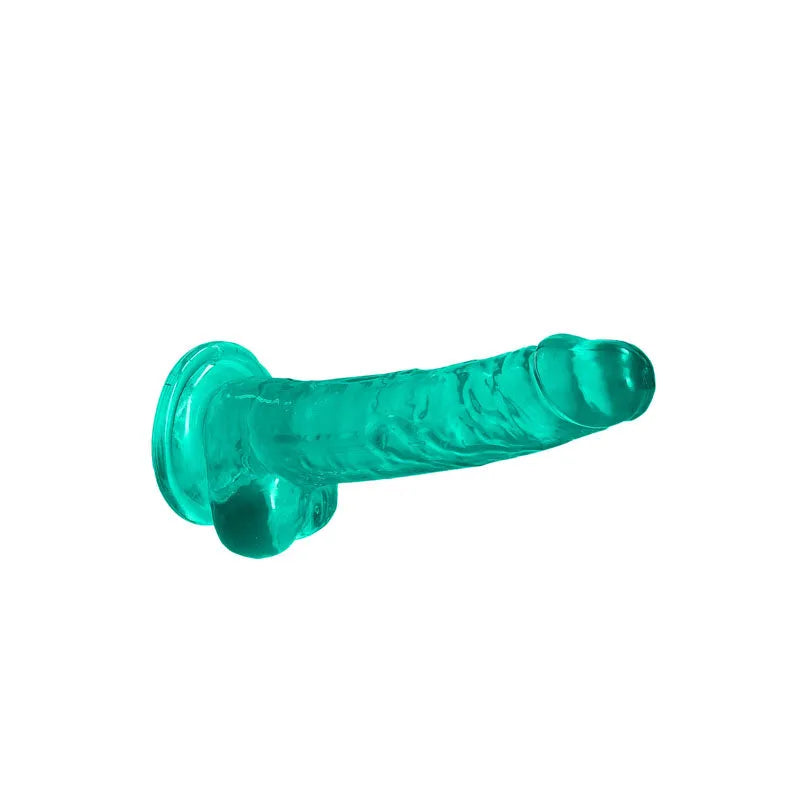 REALROCK 7'' Realistic Dildo With Balls - Turquoise 17.8 cm Dong - Take A Peek