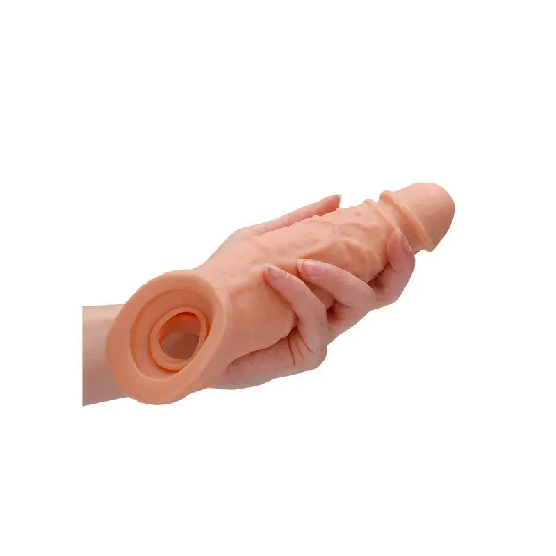 REALROCK 9'' Realistic Penis Extender with Rings - Take A Peek