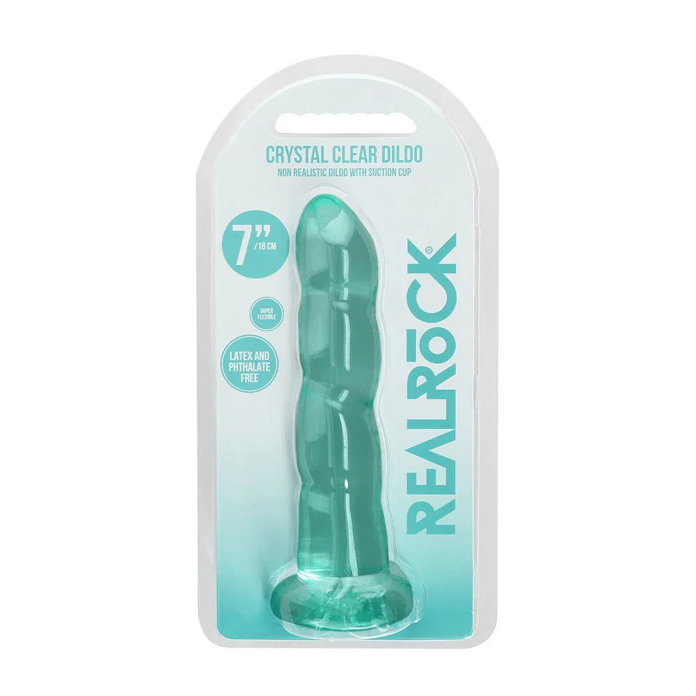 REALROCK Dildo With Suction - 17 cm - Turquoise - Turquoise 17 cm Dildo
