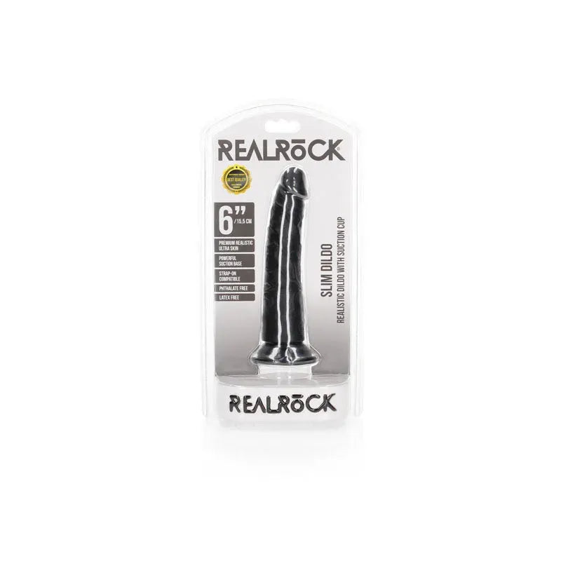REALROCK Realistic Slim Dildo without Balls - 15.5 cm - Take A Peek