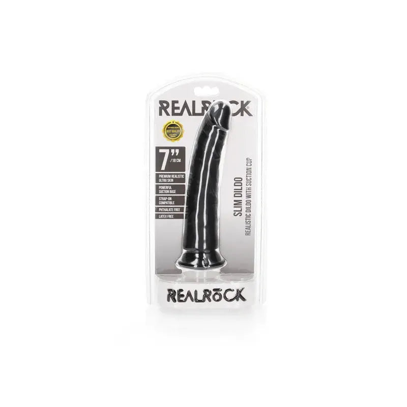 REALROCK Realistic Slim Dildo with Suction Cup - 18cm - Take A Peek