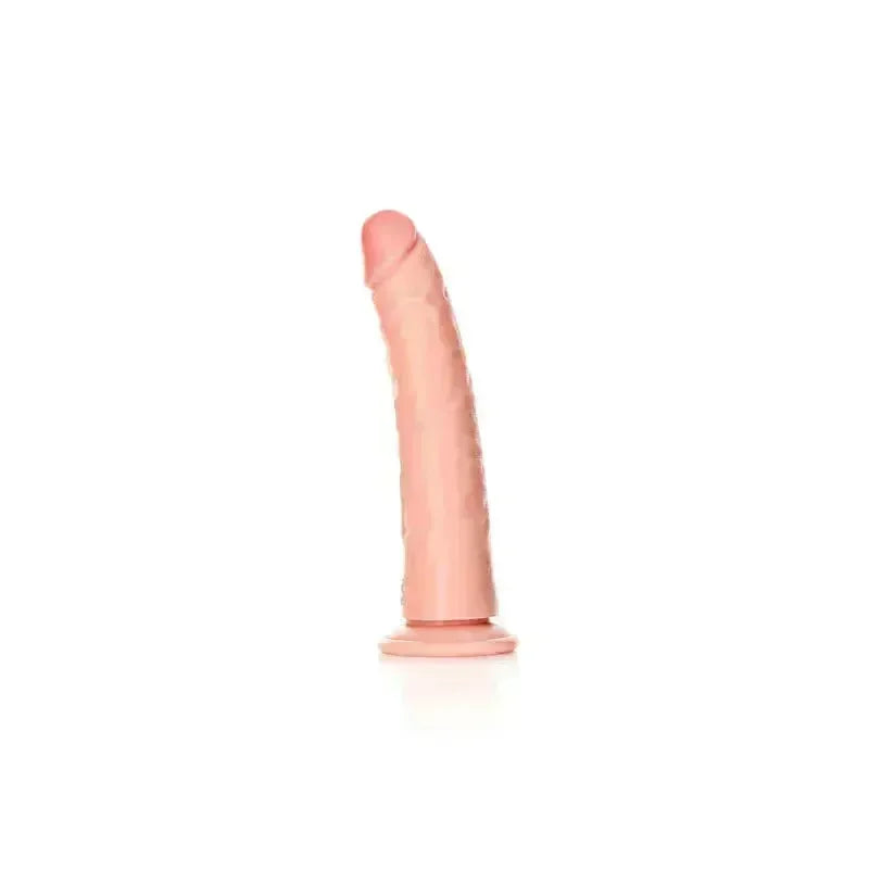 REALROCK Realistic Slim Dildo with Suction Cup - 18cm - 18 cm (7'') Dong - Take A Peek