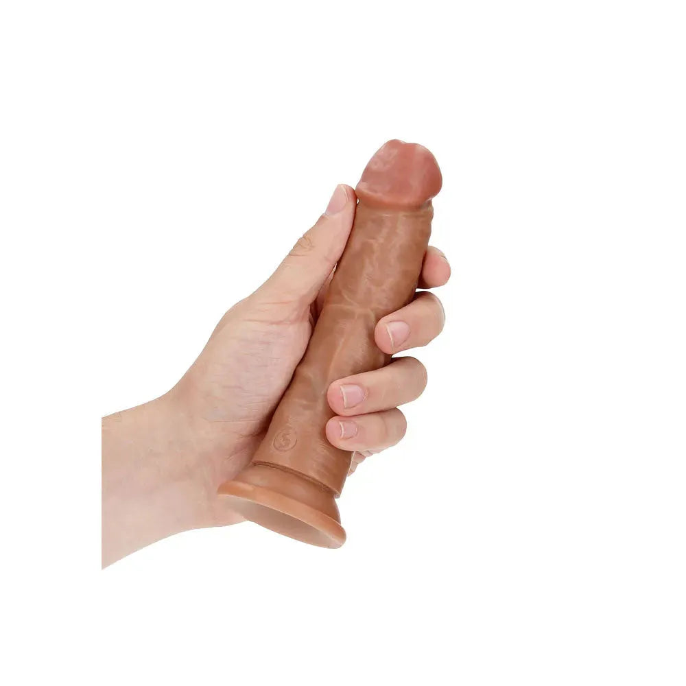 REALROCK Realistic Regular Curved Dildo with Suction Cup - 15.5 cm - Take A Peek