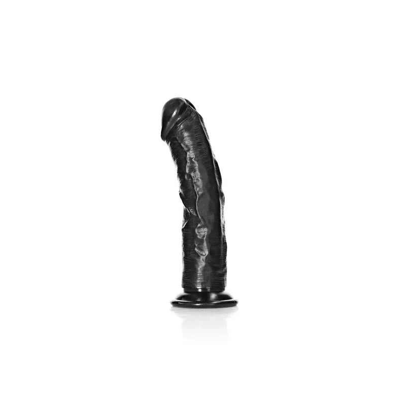 REALROCK Realistic Regular Curved Dildo with Suction Cup - 18 cm - 18 cm (7'') Dong - Take A Peek