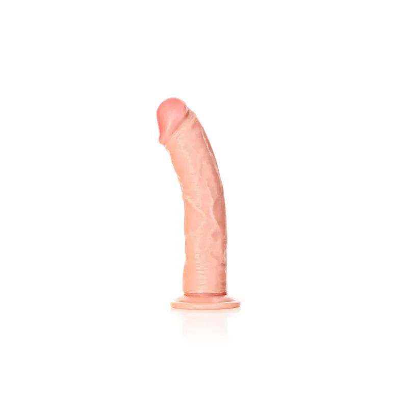 REALROCK Realistic Regular Curved Dildo with Suction Cup - 18 cm - Take A Peek
