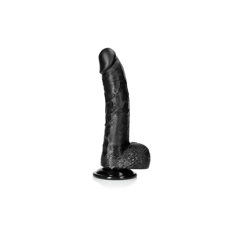REALROCK Realistic Regular Curved Dong with Balls - 20.5 cm - Take A Peek