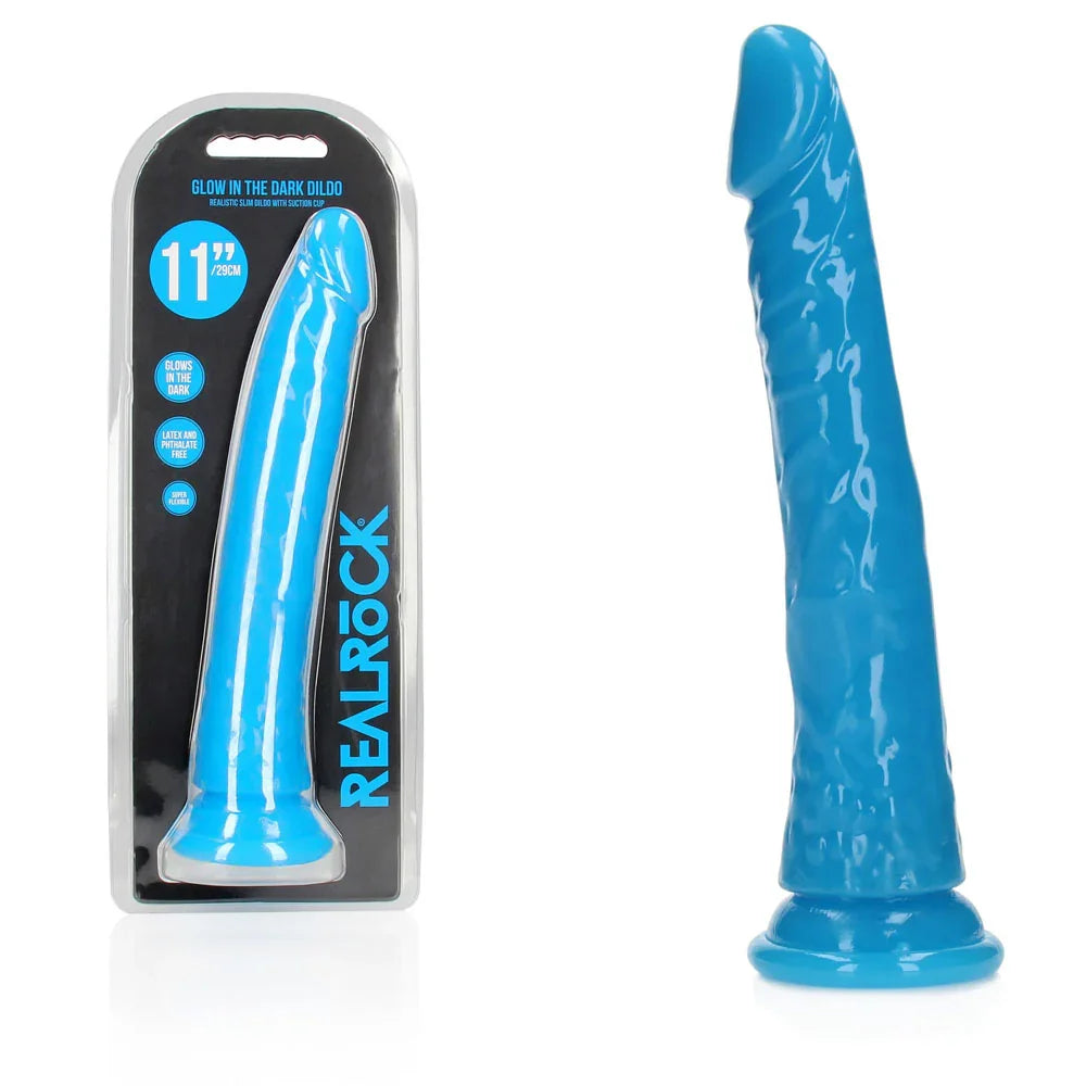 REALROCK 29 cm Slim Glow in the Dark Neon - - Glow in Dark 29 cm (11'') Dong - Take A Peek