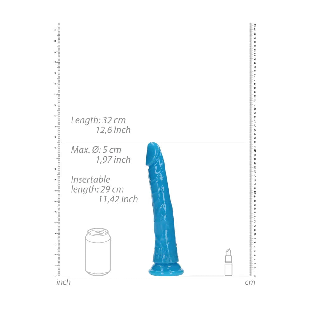 REALROCK 29 cm Slim Glow in the Dark Neon - - Glow in Dark 29 cm (11'') Dong - Take A Peek