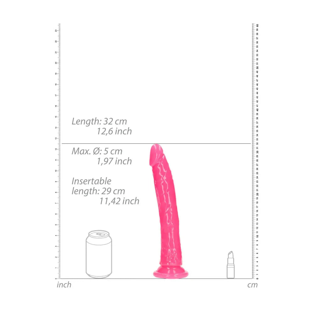REALROCK 29 cm Slim Glow in the Dark Neon - - Glow in Dark 29 cm (11'') Dong - Take A Peek