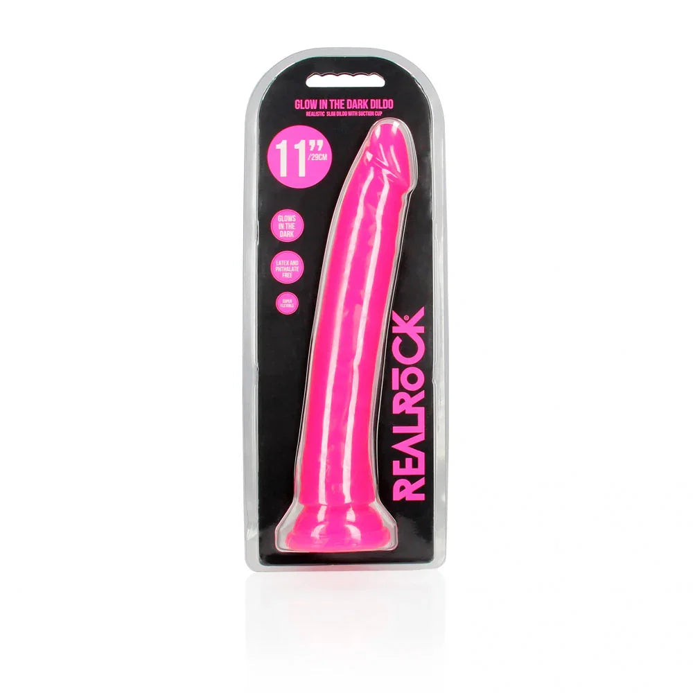 REALROCK 29 cm Slim Glow in the Dark Neon - - Glow in Dark 29 cm (11'') Dong - Take A Peek
