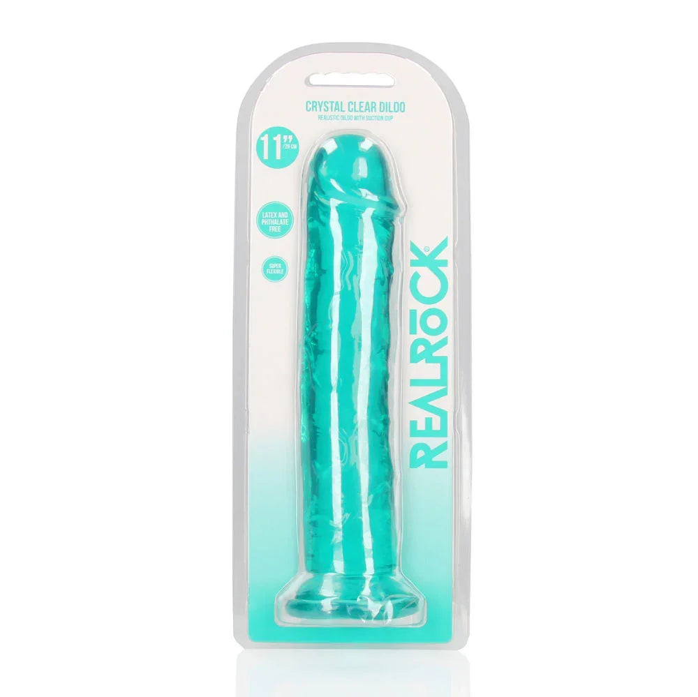 REALROCK 31 cm Straight Dildo - Turquoise - Turquoise 31 cm (11'') Dong