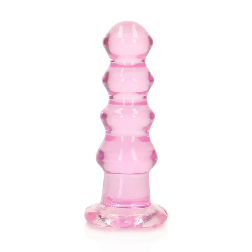 REALROCK 14 cm Curvy Anal Plug - Pink - Pink 14 cm (4.5'') Butt Plug