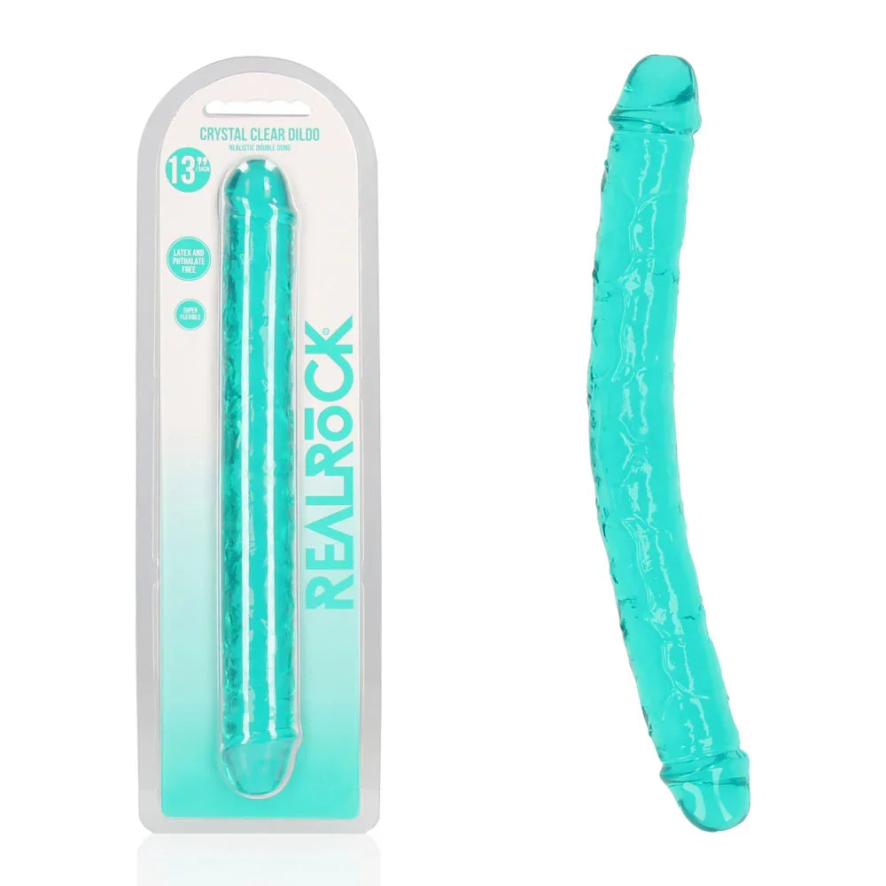 REALROCK 34 cm Double Dong - Turquoise - Turquoise 34 cm (14'') Double Dong