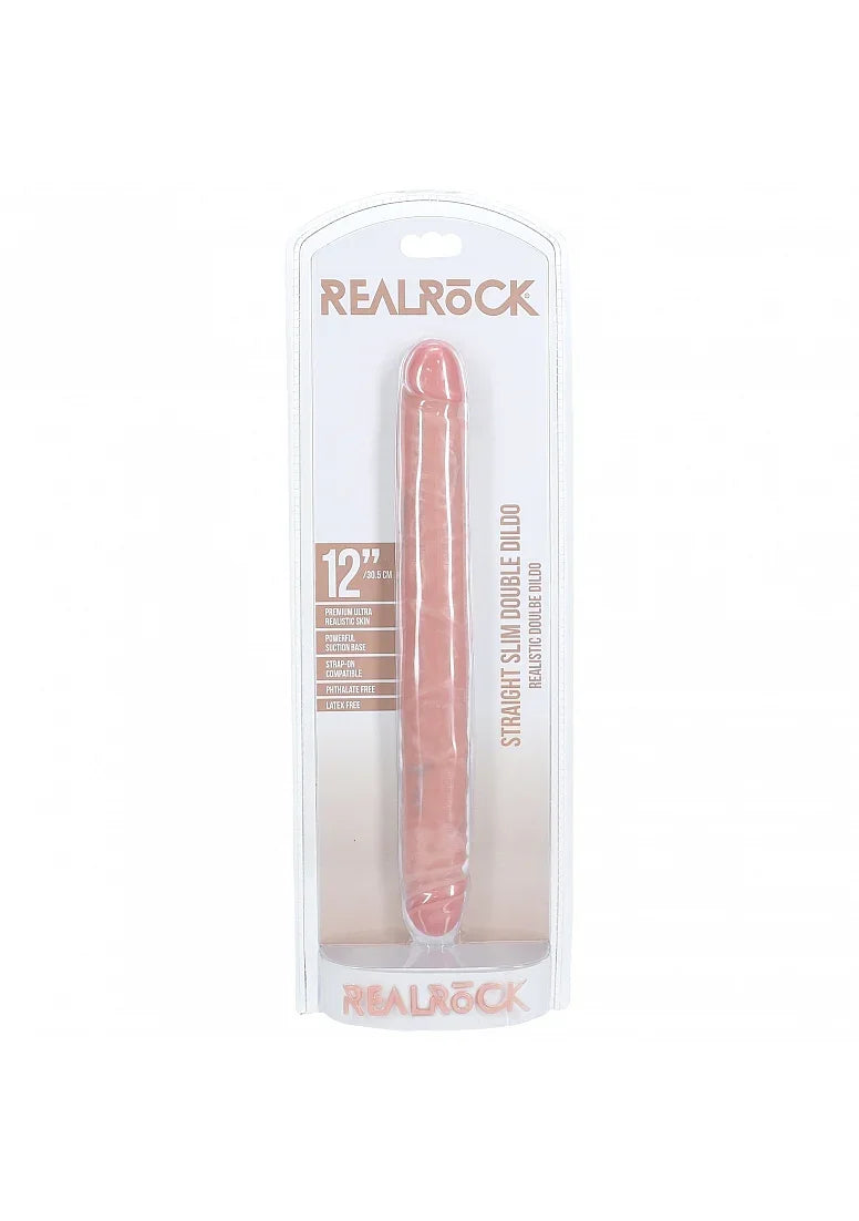RealRock- Slim Double Ended Dong 12" Inches-REA183FLE