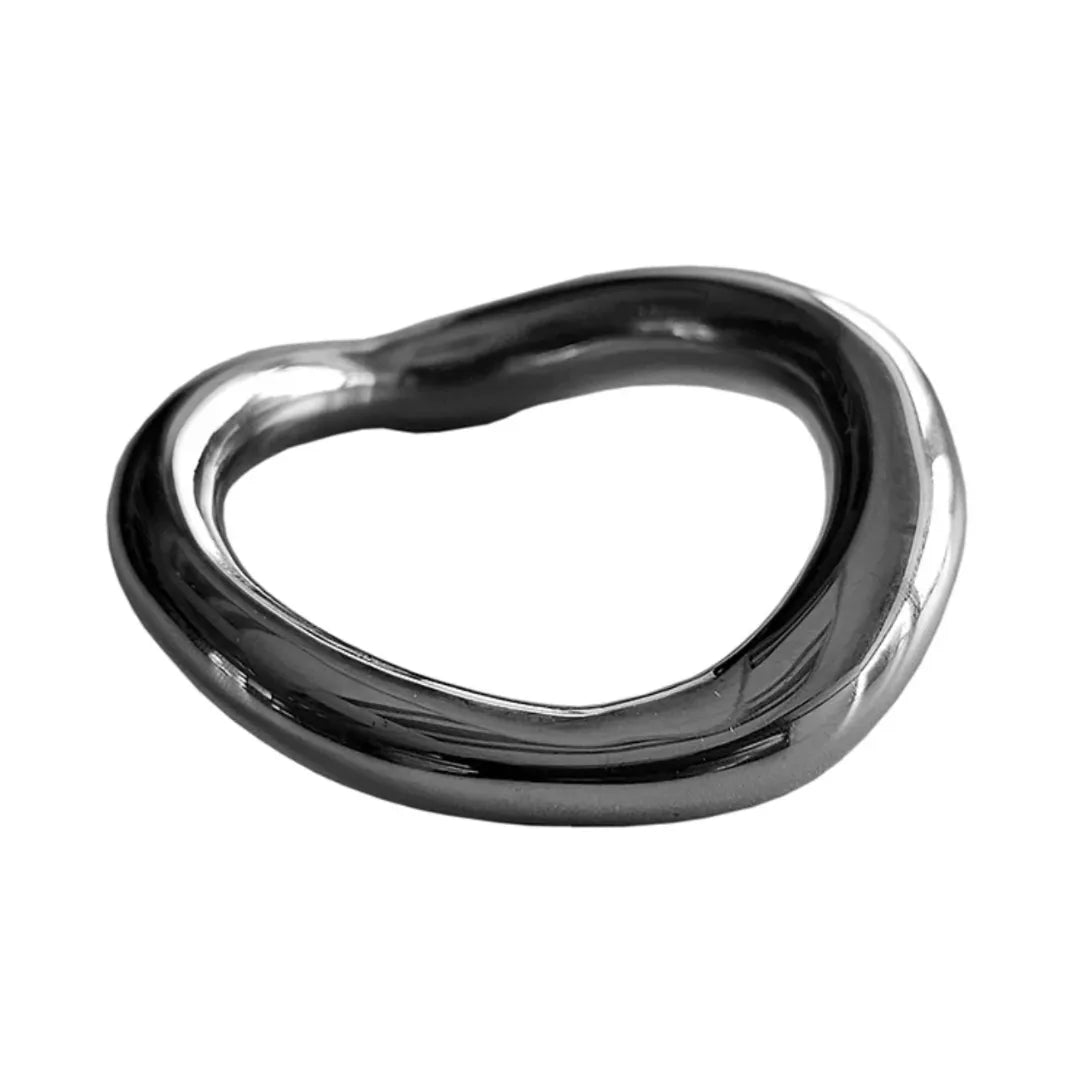 STAINLESS STEEL ERGONOMIC COCK RING 50MM - Take A Peek