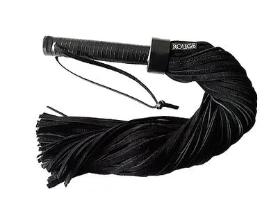 Black Suede Flogger with Leather Handle - Take A Peek