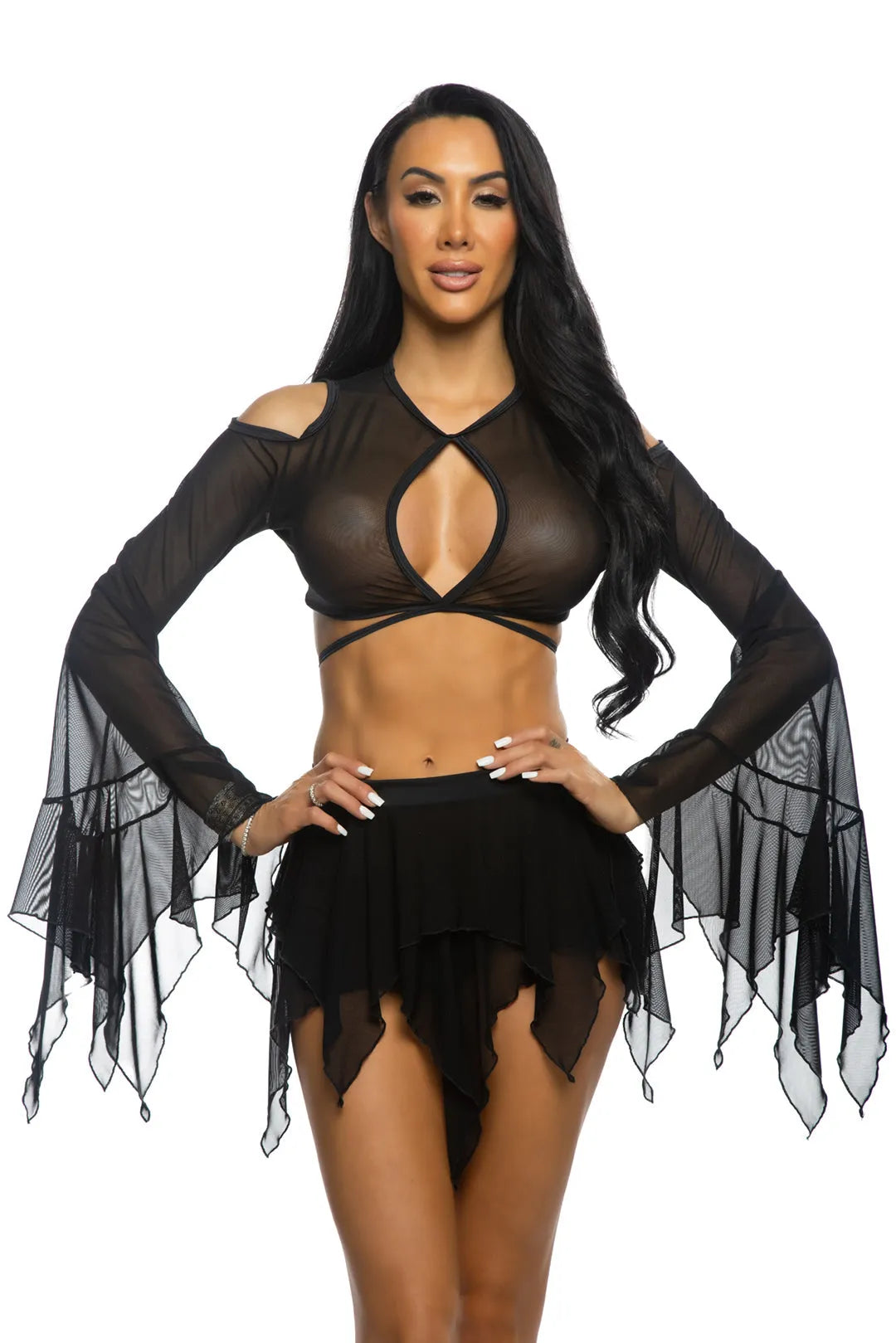 JR166 - Mesh Flow Skirt - Take A Peek