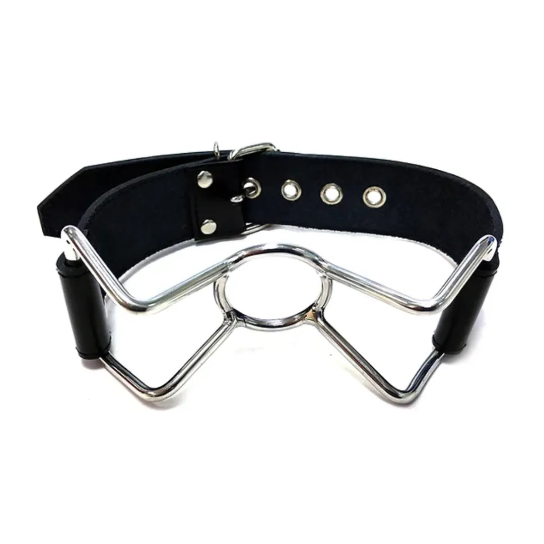 LEATHER SPIDER GAG BLACK - Take A Peek