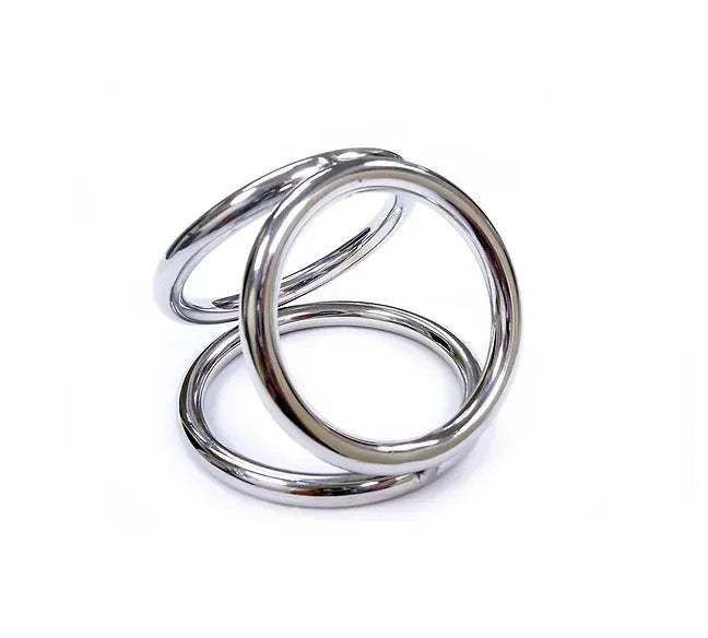 Stainless Steel Triple Cock Ring Cage (Medium) Package - Take A Peek