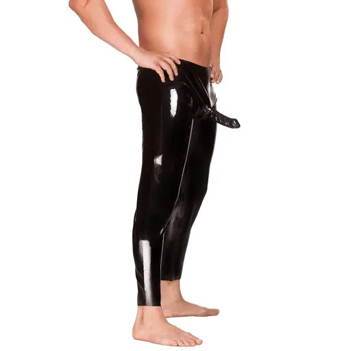 Saxenfelt Latex Leggings with Sleeve - Black Large - Take A Peek