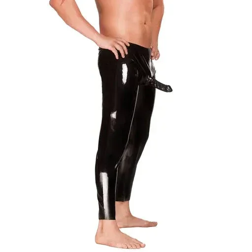 Saxenfelt Latex Leggings with Sleeve - Black Medium - Take A Peek