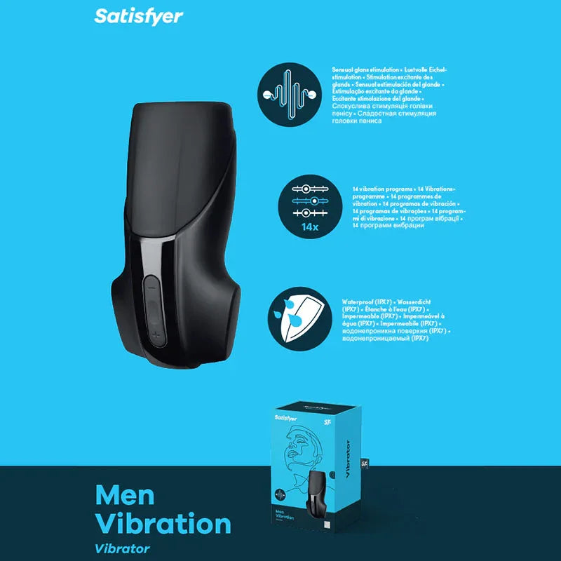 Satisfyer Men Vibration - USB Rechargeable Masturbator - Take A Peek