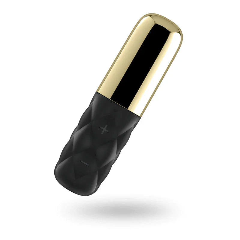 Satisfyer Mini Sparking Darling - Gold/Black USB Rechargeable Mini Vibrator - Take A Peek