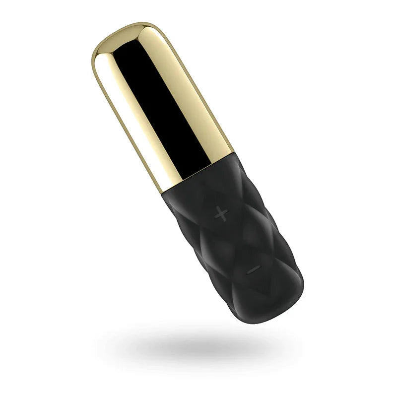 Satisfyer Mini Sparking Darling - Gold/Black USB Rechargeable Mini Vibrator - Take A Peek