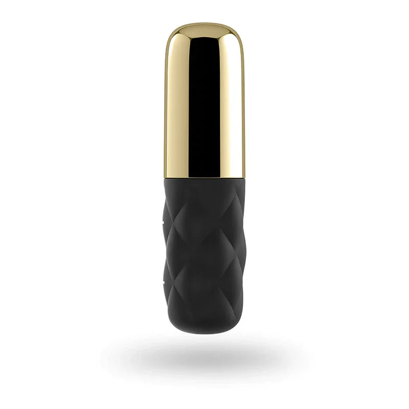 Satisfyer Mini Sparking Darling - Gold/Black USB Rechargeable Mini Vibrator - Take A Peek