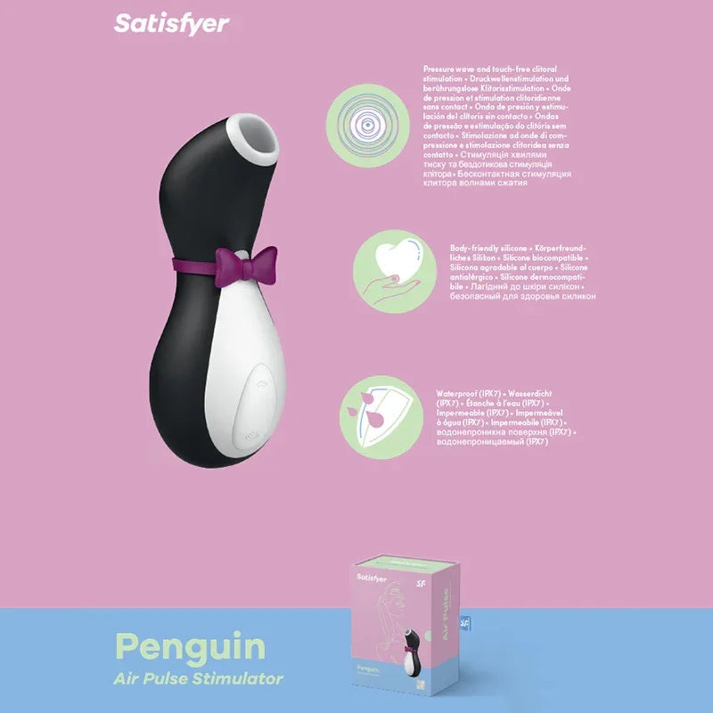 Satisfyer Penguin - Touch-Free USB-Rechargeable Clitoral Stimulator - Take A Peek