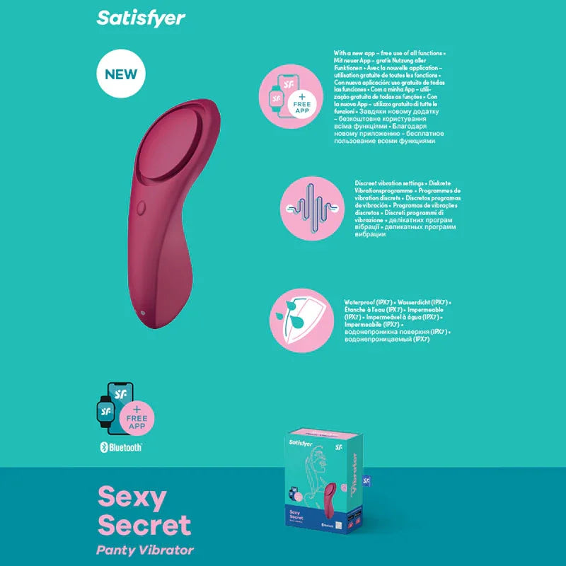 Satisfyer Sexy Secret - App Contolled USB-Rechargeable Panty Vibrator - Take A Peek