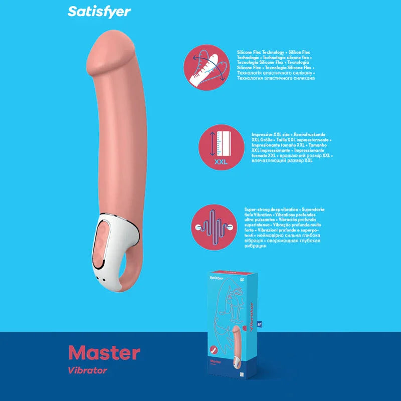 Satisfyer Vibes - Master - 17 cm USB Rechargeable Vibrator - Take A Peek