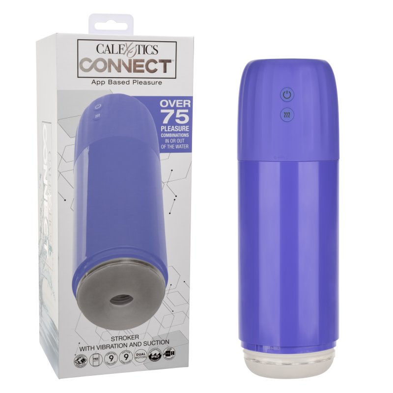 CALEXOTICS CONNECT STROKER WITH VIBRATON AND SUCTION-SE-0001-50-3