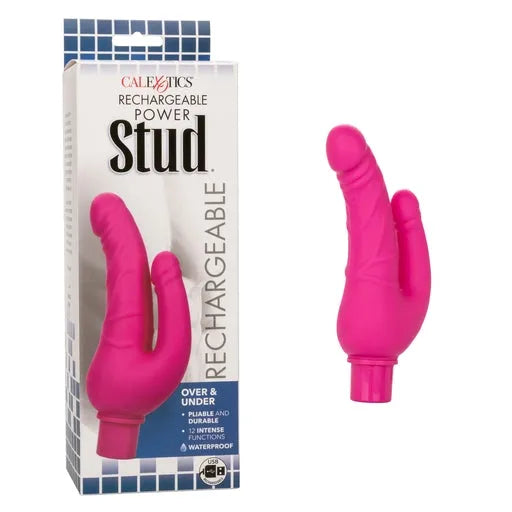 Rechargeable Power Stud Over & Under - Pink - Take A Peek